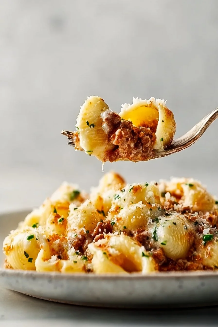 Creamy Beef and Shells