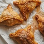 Delicious homemade old-fashioned apple dumplings with cinnamon and caramel